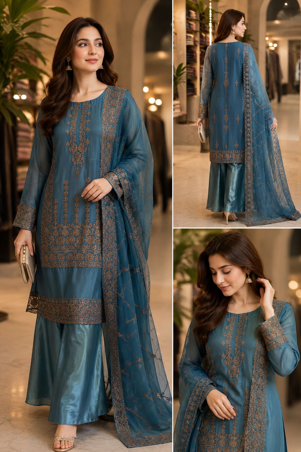 Bridal Mehndi Embroidered Designer Suit for Women