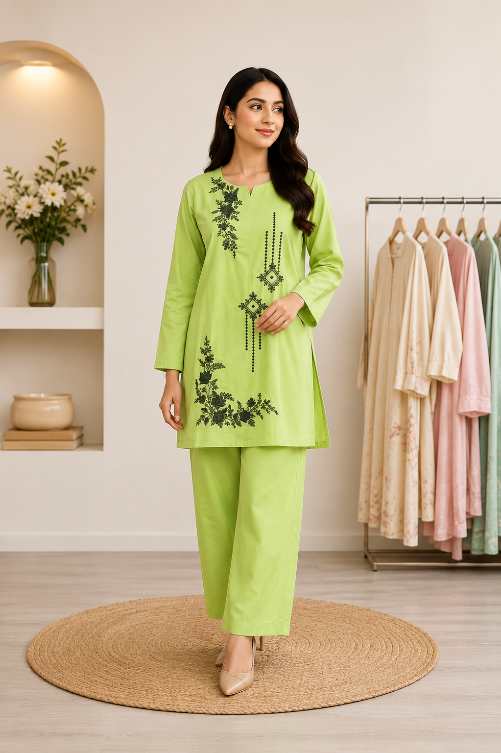 Dresslee Premium Embroidered 2 Piece Suit