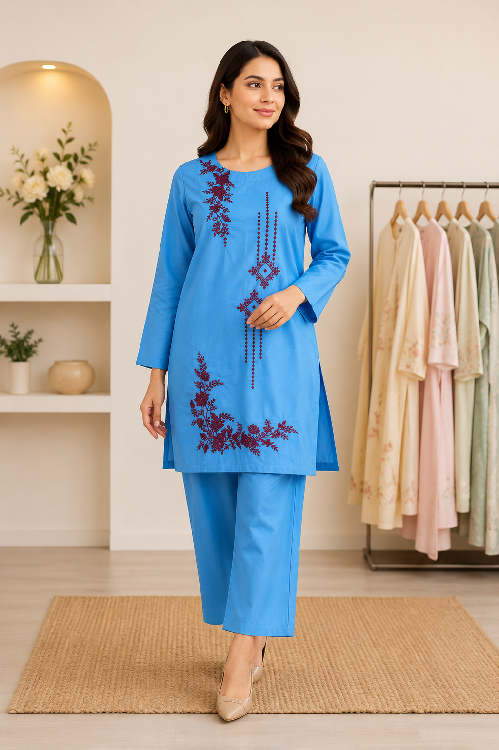 Dresslee Premium Embroidered 2 Piece Suit
