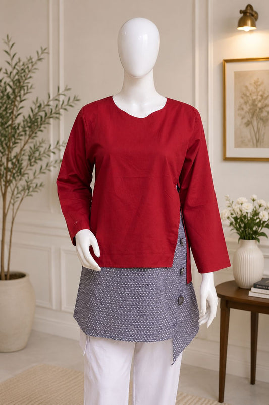 Modern Layered Cotton Women's Tunic