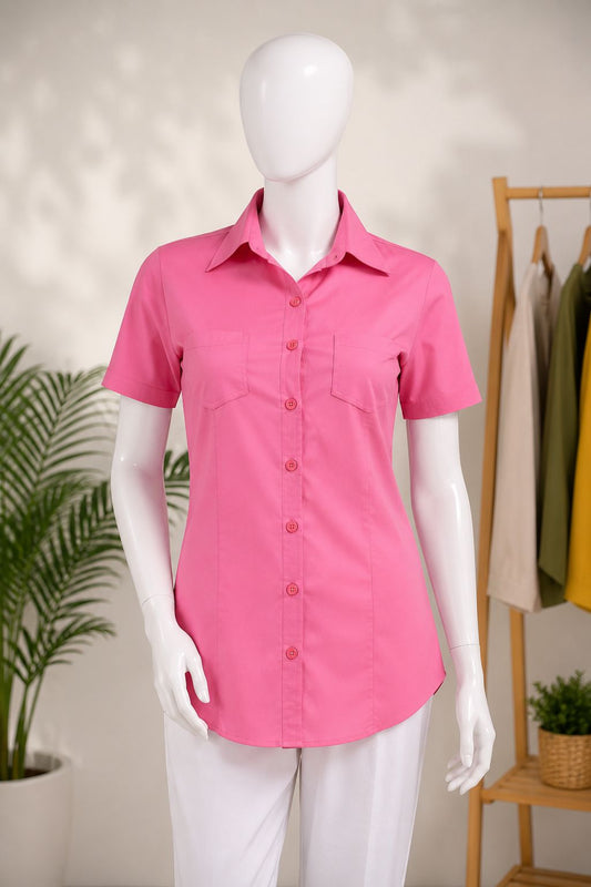 DressLee Classic Short Sleeve Cotton Shirt