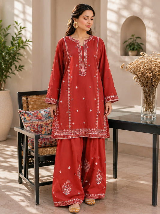 Ruby Grace Embroidered 2PC Suit
