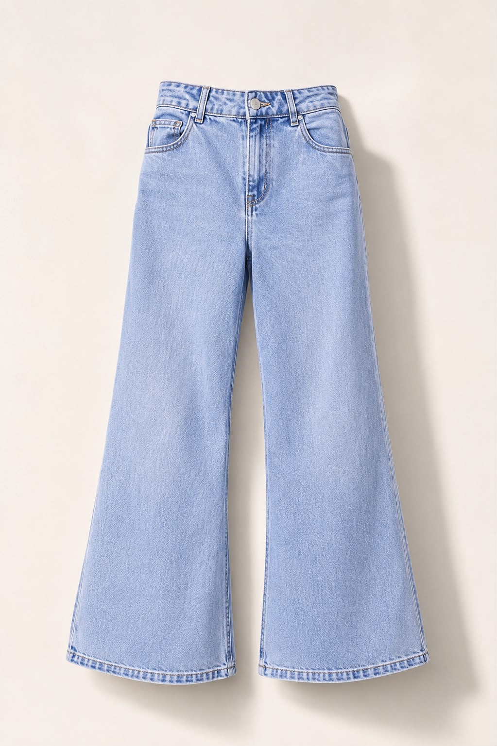 Light Wash High Waist Wide Leg Jeans for Women